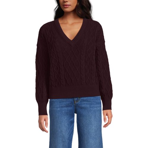 Women's Drifter Cable Vneck Sweater - image 5