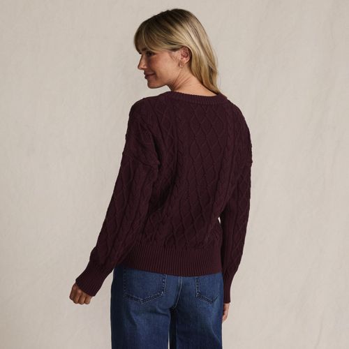 Women's Drifter Cable Vneck Sweater - image 2