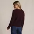 Women's Drifter Cable Vneck Sweater, Back