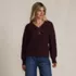 Women's Drifter Cable Vneck Sweater, Front