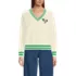 Women's Drifter Varsity Vneck Sweater with Crest, Front