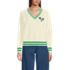Women's Drifter Varsity Vneck Sweater with Crest, Front