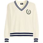 Women's Drifter Varsity Vneck Sweater with Crest