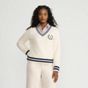 Women's Drifter Varsity Vneck Sweater with Crest