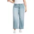 Women's Plus Size Mid Rise Denim Wide Leg Ankle Jeans, Front