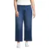 Women's Plus Size Mid Rise Denim Wide Leg Ankle Jeans, Front