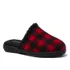 Kids Fuzzy Lined Plaid Indoor Outdoor Slippers, alternative image