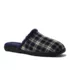 Men's Fuzzy Lined Plaid Indoor Outdoor Slippers, alternative image