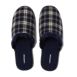 Men's Fuzzy Lined Plaid Indoor Outdoor Slippers, alternative image