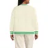 Women's Plus Size Drifter Varsity Vneck Sweater with Crest, Back