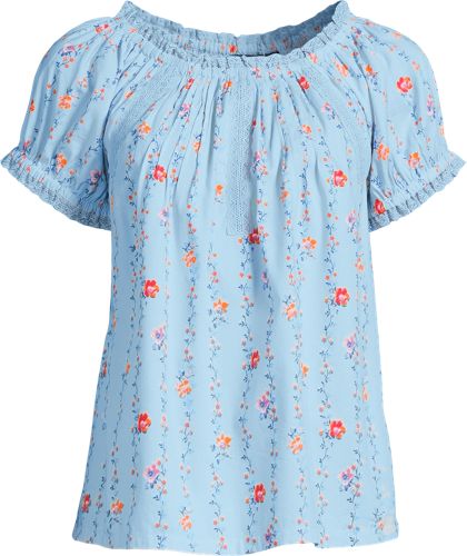 Women's Cotton Voile Pintuck Trim Blouse