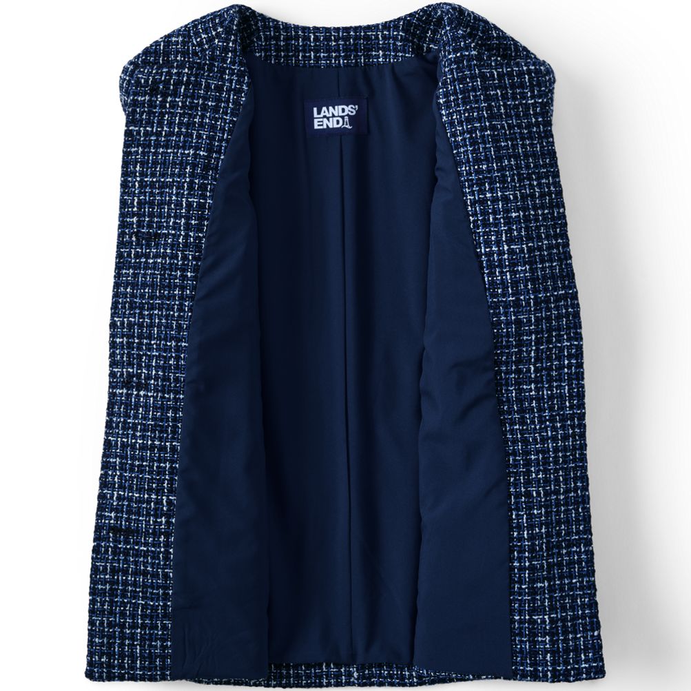 ジャケット・アウター raughlow cocoon tweed jaket(navy