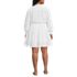 Women's Plus Size Long Sleeve Eyelet Mini Popover Dress, Back