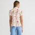 Women's Crepe Lace Trim Short Sleeve Top, Back