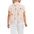 Women's Plus Size Crepe Lace Trim Short Sleeve Top, Back