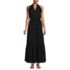 Women's Petite Cotton Voile Halter Tiered Maxi Dress, Front