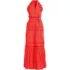 Women's Cotton Voile Halter Tiered Maxi Dress, Front