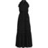 Women's Petite Cotton Voile Halter Tiered Maxi Dress, Front