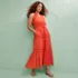 Women's Cotton Voile Halter Tiered Maxi Dress, alternative image