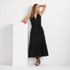 Women's Petite Cotton Voile Halter Tiered Maxi Dress, alternative image