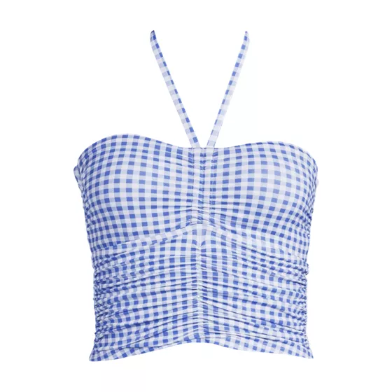 Women's Ruched Halter Midkini Top - primary