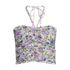 Womens Ruched Halter Midkini Top, Front