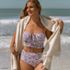 Womens Ruched Halter Midkini Top, alternative image