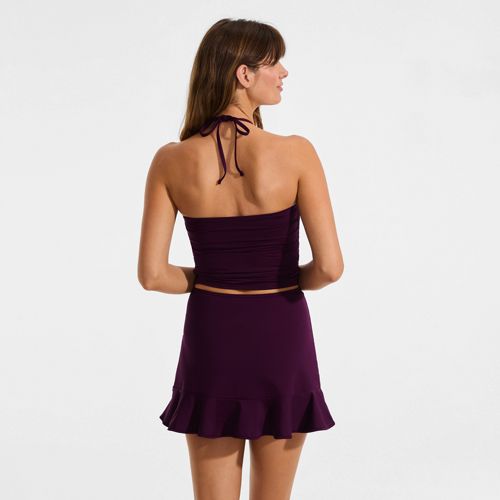 Womens Ruched Halter Midkini Top - image 2