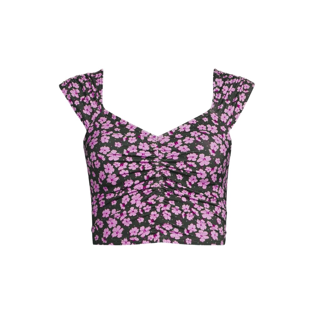 Women's Ruched Cap Sleeve Midkini Top | Lands' End