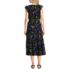 Women's Ruffle Sleeve Chiffon Tiered Midi Dress, Back