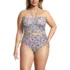 Womens Plus Size Ruched Halter Midkini Top , Front