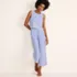 Women's Linen Sleeveless Embroidered Jumpsuit, alternative image