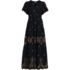 Women's Tiered Cotton Poplin Embroidered Maxi Dress, Front