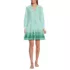 Women's Long Sleeve Eyelet Mini Popover Dress, Front