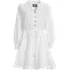 Women's Long Sleeve Eyelet Mini Popover Dress, Front