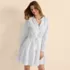Women's Long Sleeve Eyelet Mini Popover Dress, alternative image