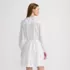Women's Long Sleeve Eyelet Mini Popover Dress, Back