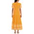 Women's Tiered Cotton Poplin Eyelet Maxi Dress, Back