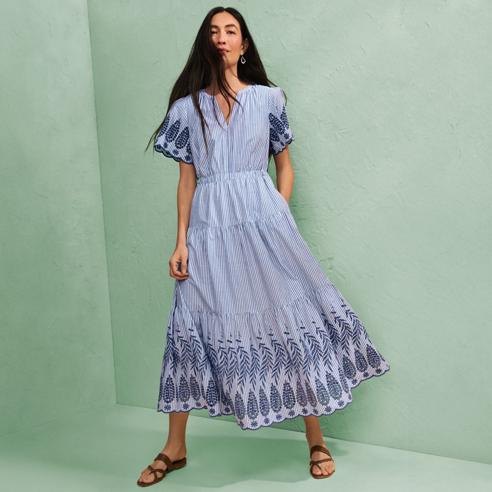 Maxi flower printed romantic chiffon dress 5093