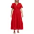 Women's Plus Size Tiered Cotton Poplin Eyelet Maxi Dress, Front
