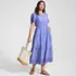 Women's Plus Size Tiered Cotton Poplin Eyelet Maxi Dress, alternative image