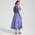 Women's Plus Size Tiered Cotton Poplin Eyelet Maxi Dress, Back