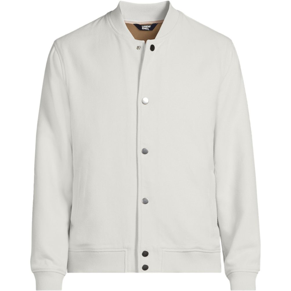 Men's Bonded Twill Varsity Jacket | Lands' End