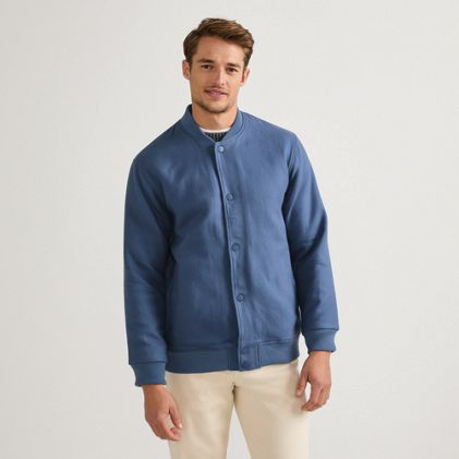 Men's Bonded Twill Varsity Jacket - image 2