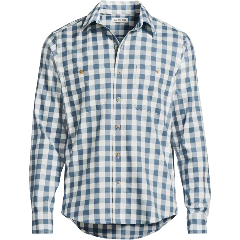 Men's Lightweight Coastal Flannel Shirt, Front