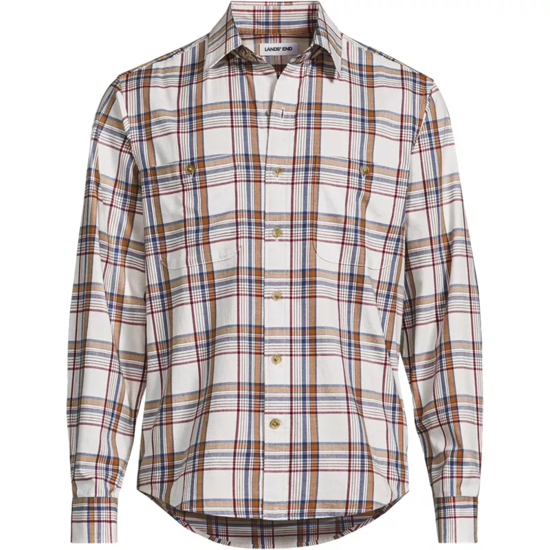 Men's Lightweight Coastal Flannel Shirt, Front