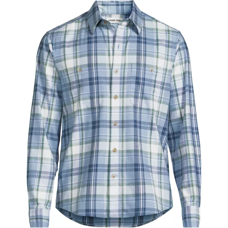 Men's Lightweight Coastal Flannel Shirt, Front