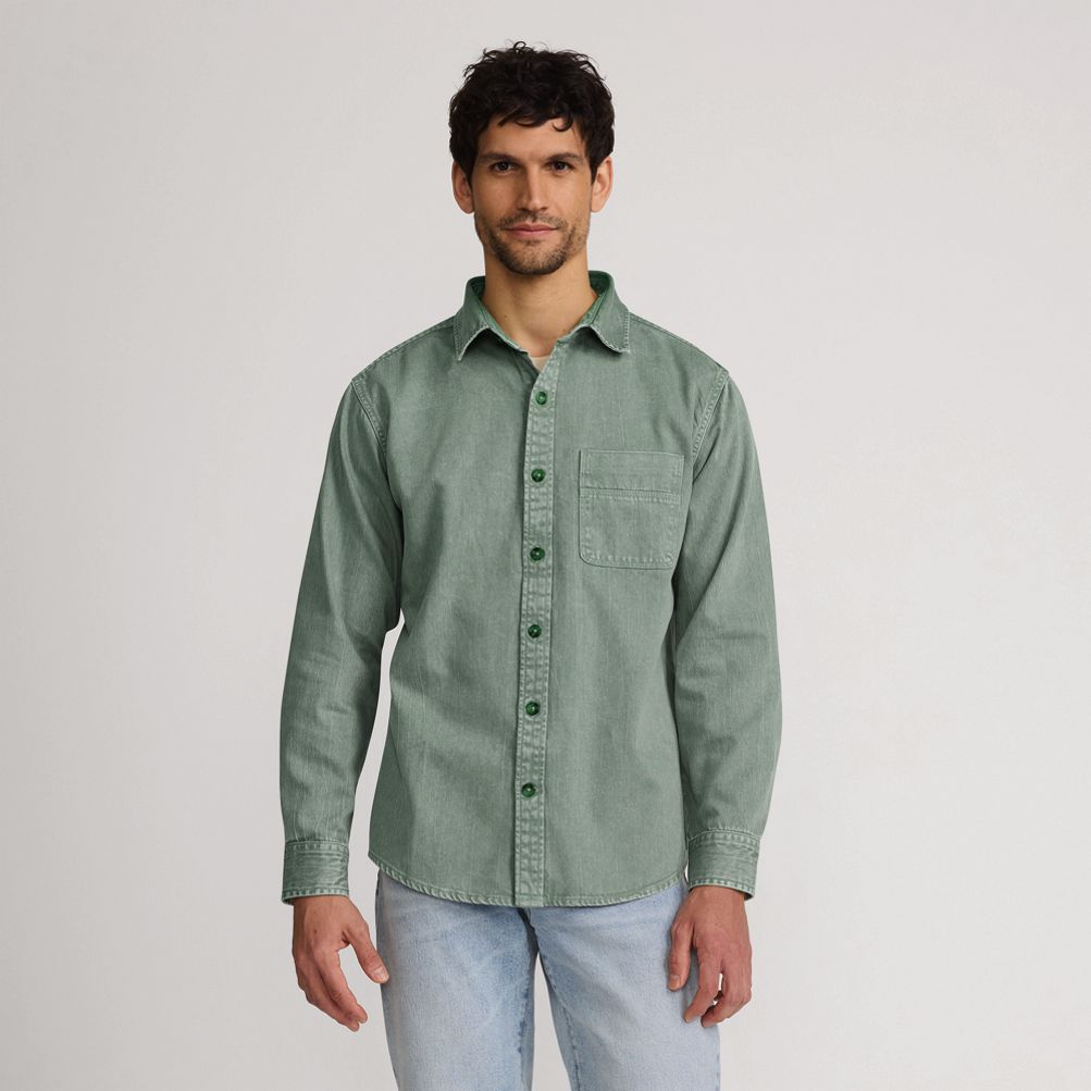 Men's Sailcloth Overshirt | Lands' End
