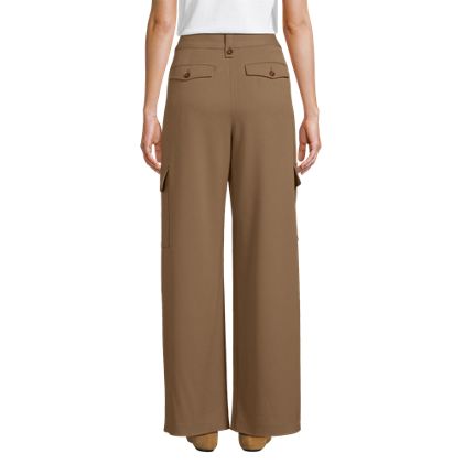 Women's Petite Soft Polish Cargo High Rise Wide Leg Pants - image 5