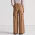 Women's Soft Polish Cargo High Rise Wide Leg Pants, Back